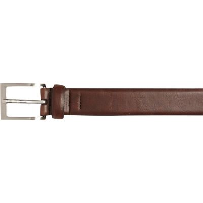 Brown square buckle belt